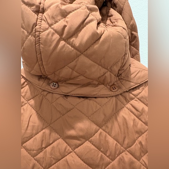 NWT Bernardo Women's Quilted Long Coat - large Brown rust - Picture 9 of 11